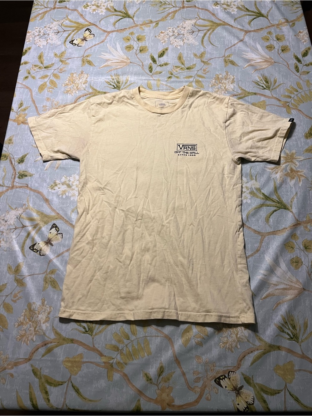 Vans Cream Short Sleeve Logo Tee